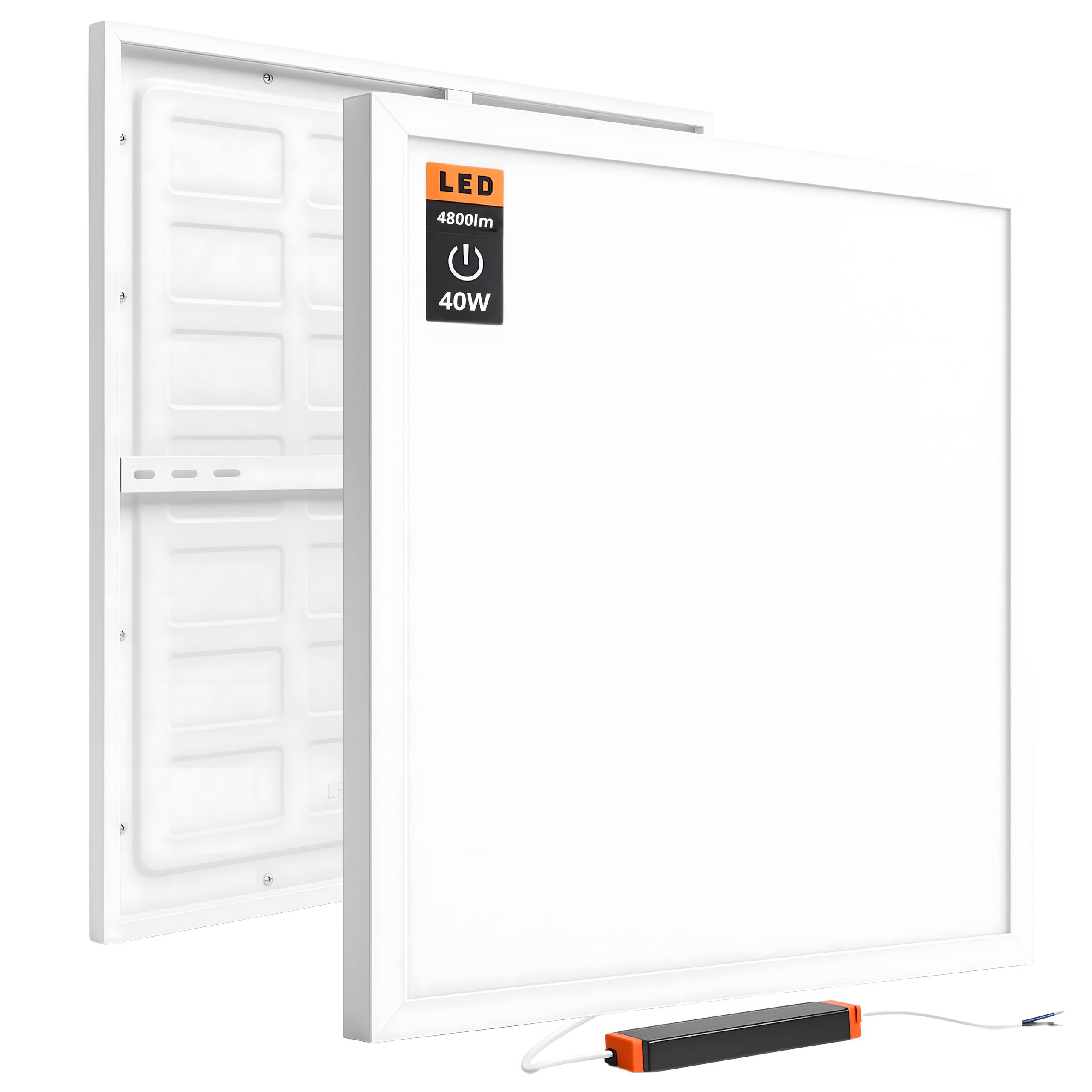 Panel Natynkowy LED kwadratowy Oprawa Lampa sufitowa 60x60cm Mocny BIAŁY 4000K 4800lm Światło naturalne - LEDHOFF