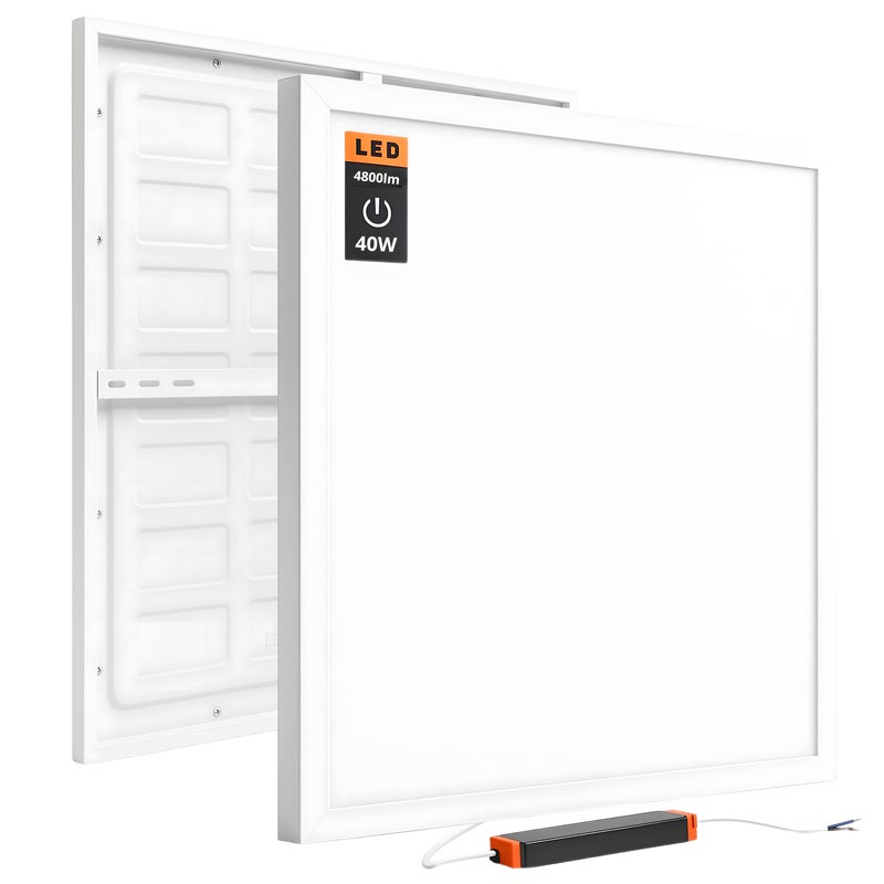 Panel Natynkowy LED kwadratowy Oprawa Lampa sufitowa 60x60cm Mocny BIAŁY 4000K 4800lm Światło naturalne - LEDHOFF