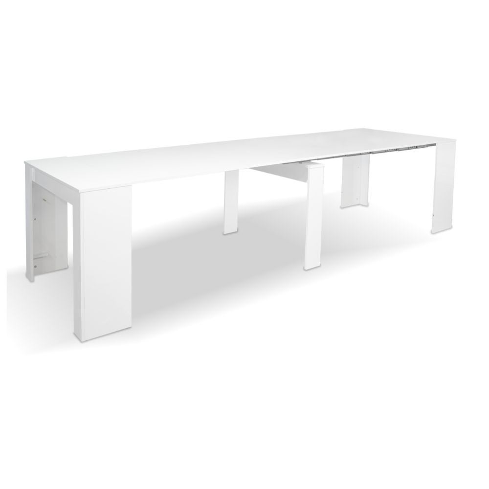 Consolle allungabile Ofelia 90x50x76h cm colore bianco lucido - 6