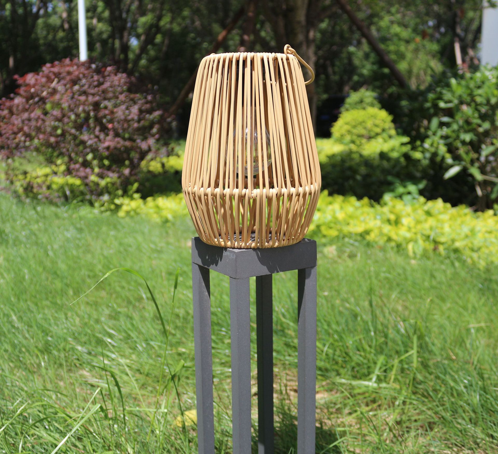 Lanterne solaire de jardin, lot de 2 lampes solaires d'extérieur IP44, faites à la main, idéales pour les jardins, Noël, Halloween et les balcons. - 6