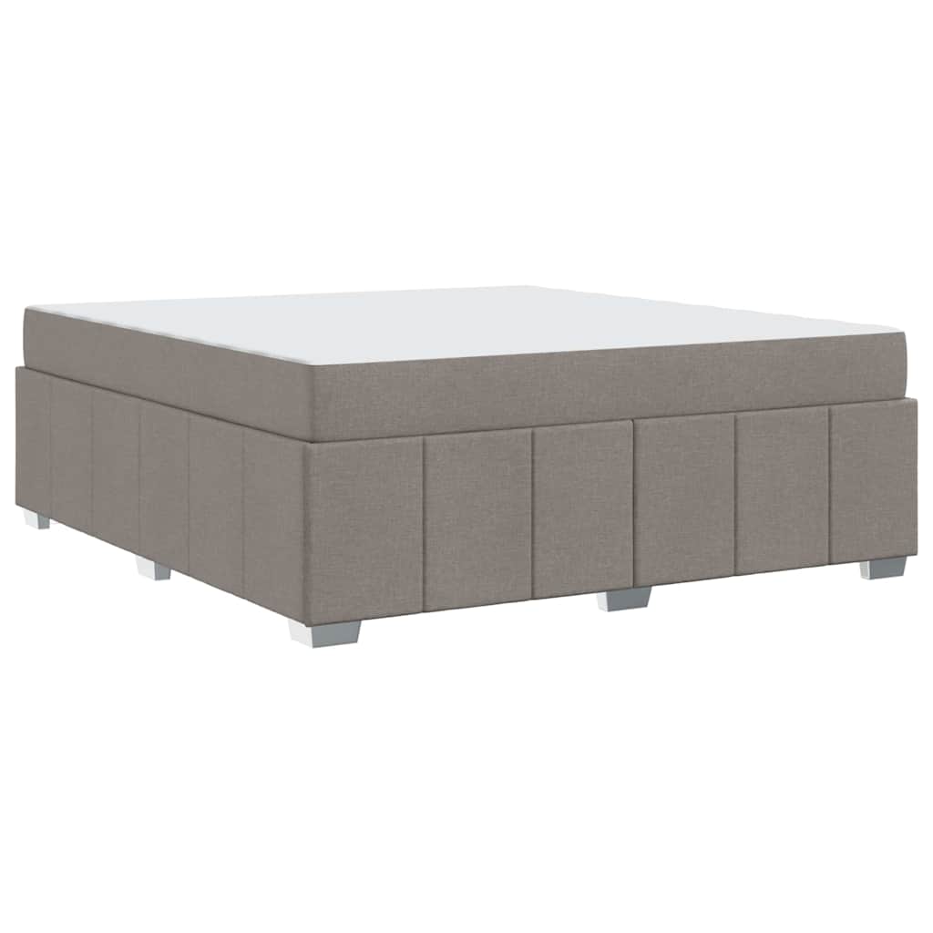 Cadre de lit avec matelas Taupe 180 x 200 cm tissu - 2