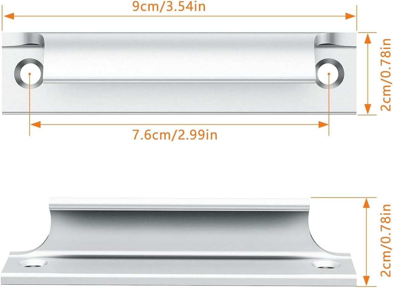 Maniglie Per Porte Balcone - 2 Pezzi In Lega Alluminio - Per Esterni E Interni Con Viti - Foto 9