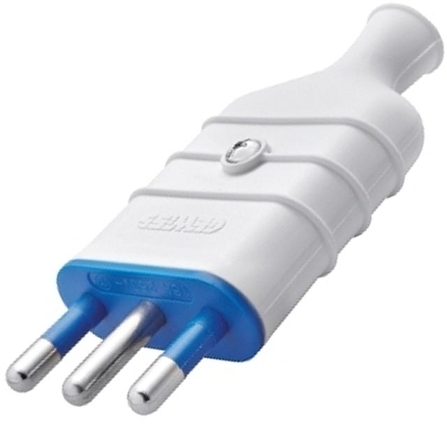 Prise mobile blanche 2P+T 16A 250V