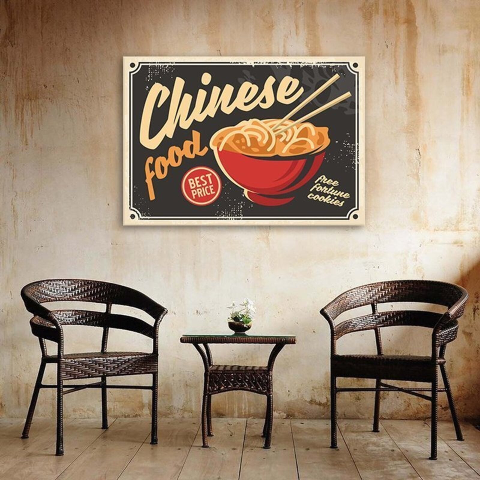 Tableau enseigne restaurant chinois - 90 x 60 cm - 3