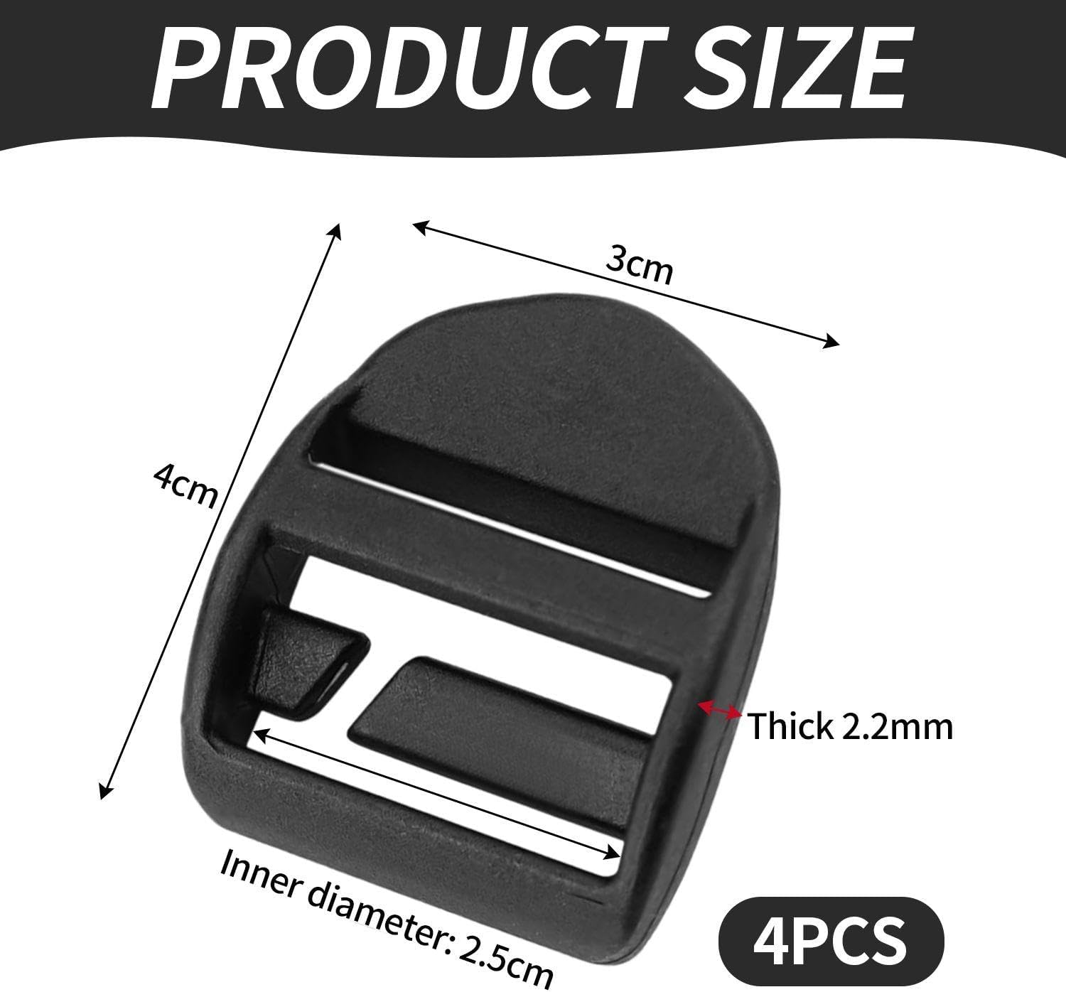 Set di accessori per zaino in 4 pezzi: chiusure e fibbie di ricambio per lo zaino e dispositivi di sicurezza. - 2