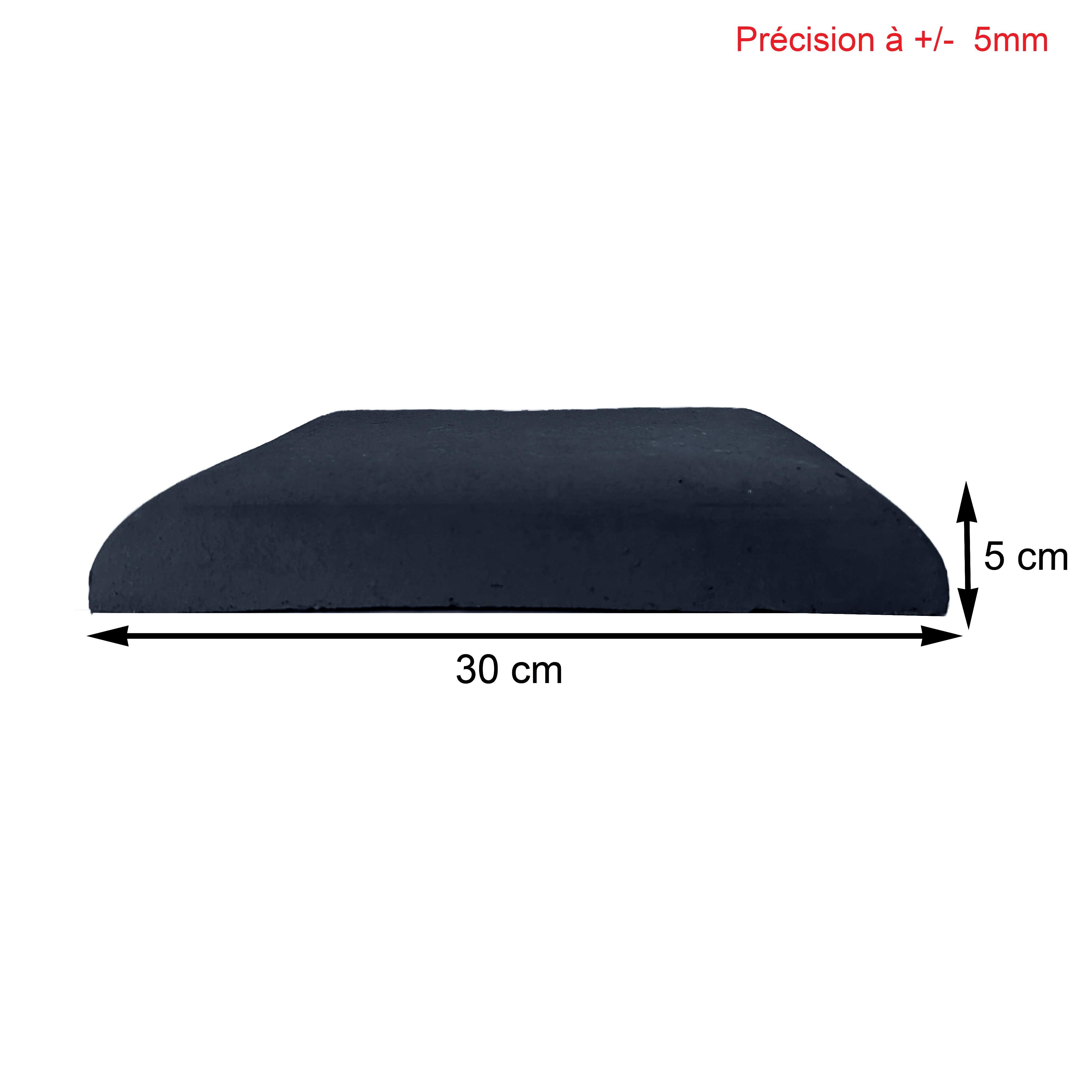 Chapeau Pilier 30x30 Plat Bord Arrondis - Gris Anthracite Foncé - 5