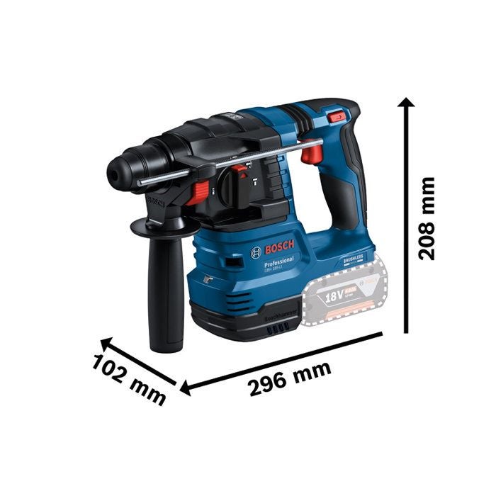 Zestaw Combo BOSCH - GSR 18V-65 + GDX 18V-285 + GBH 18V-22 - 3x5.0Ah Akumulatory + Ładowarka 12V-18V-80 - 4