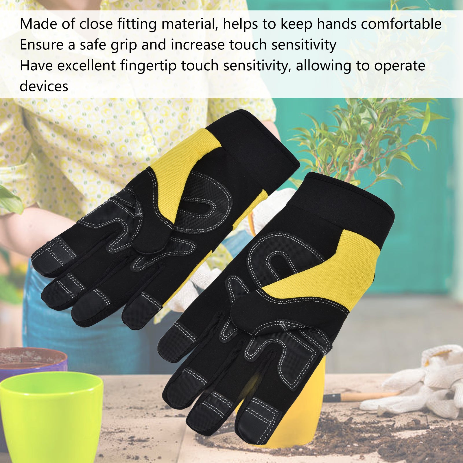 Gants de travail de jardinage, écran tactile, gants de travail de paysage, universels pour la plantation - 6
