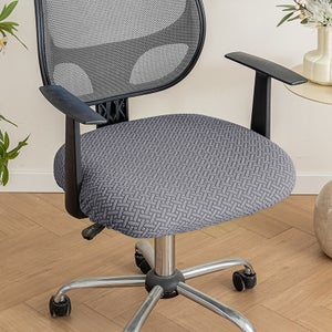 Housses De Chaise De Bureau Universelles Amovibles Résistantes Avec Accoudoirs - Gris Foncé