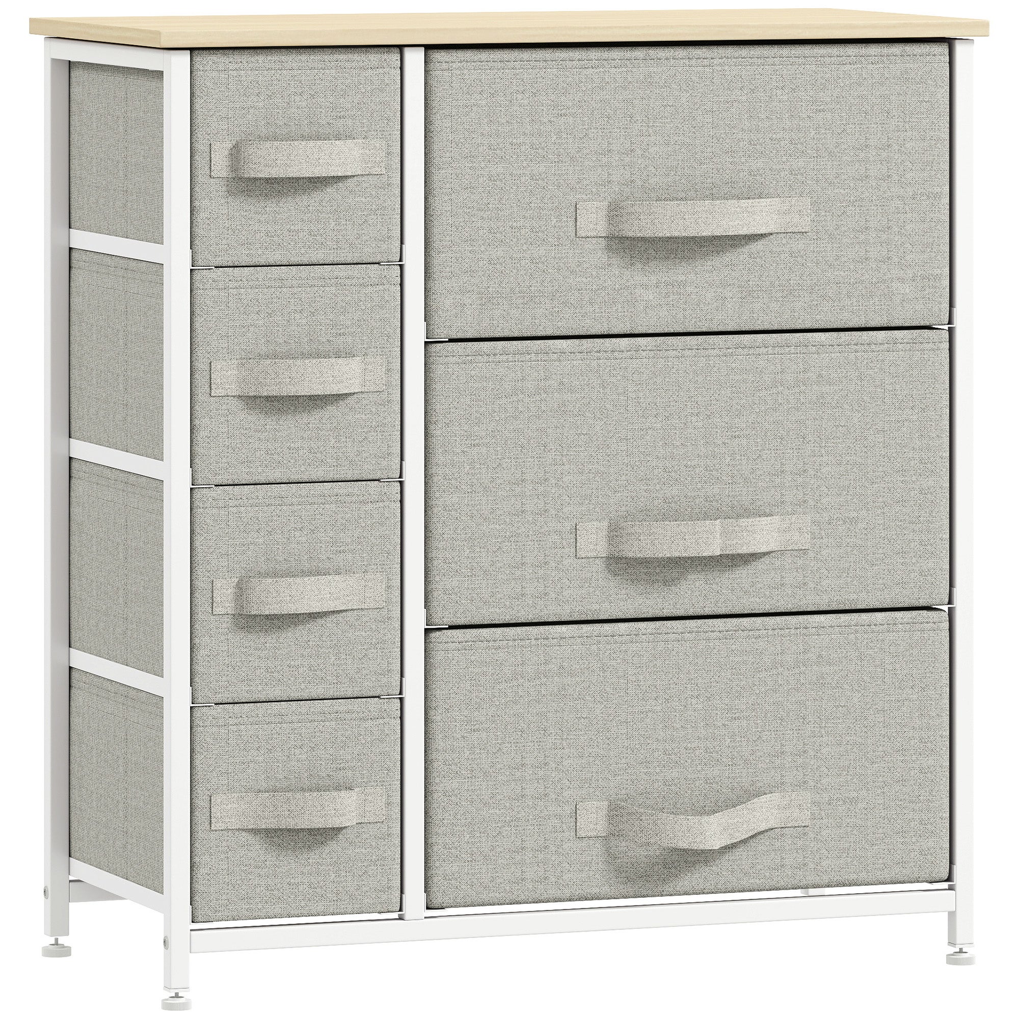 Commode,buffet,7 tiroirs pliables en tissu,structure en métal,63 ...