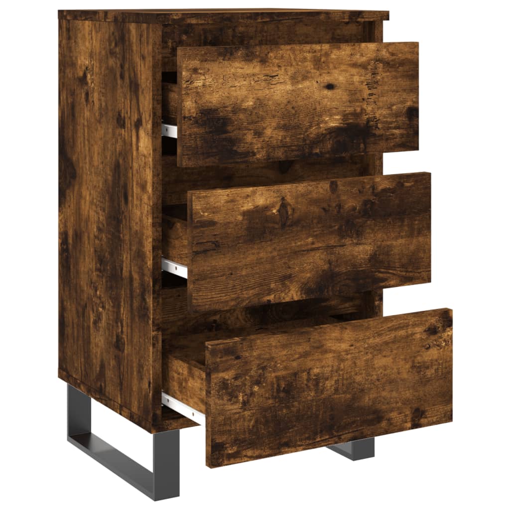 Maison Exclusive - Tables de chevet 2 pcs chêne fumé 40x35x69 cm bois ingénierie - 6