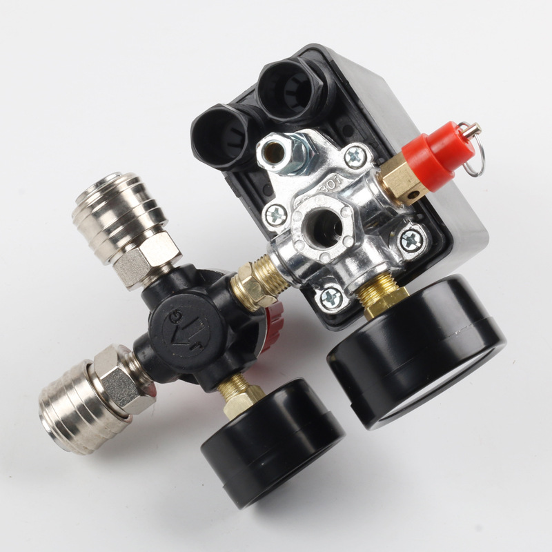 220V compresseur d'air pièces pompe à air régulateur régulateur européen support assemblage pressostat d'air assemblage - 4