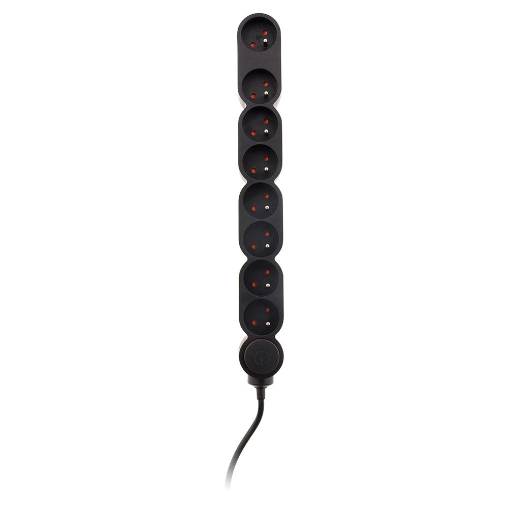 Bloc Home 8 prises 16A 2P+T câble 1,5m - Noir - Zenitech - 2