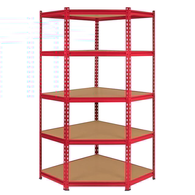 Monster Racking - Scaffale ad Angolo Z-Rax In Acciaio Senza Bulloni Rosso 90cm x 45cm x 183cm