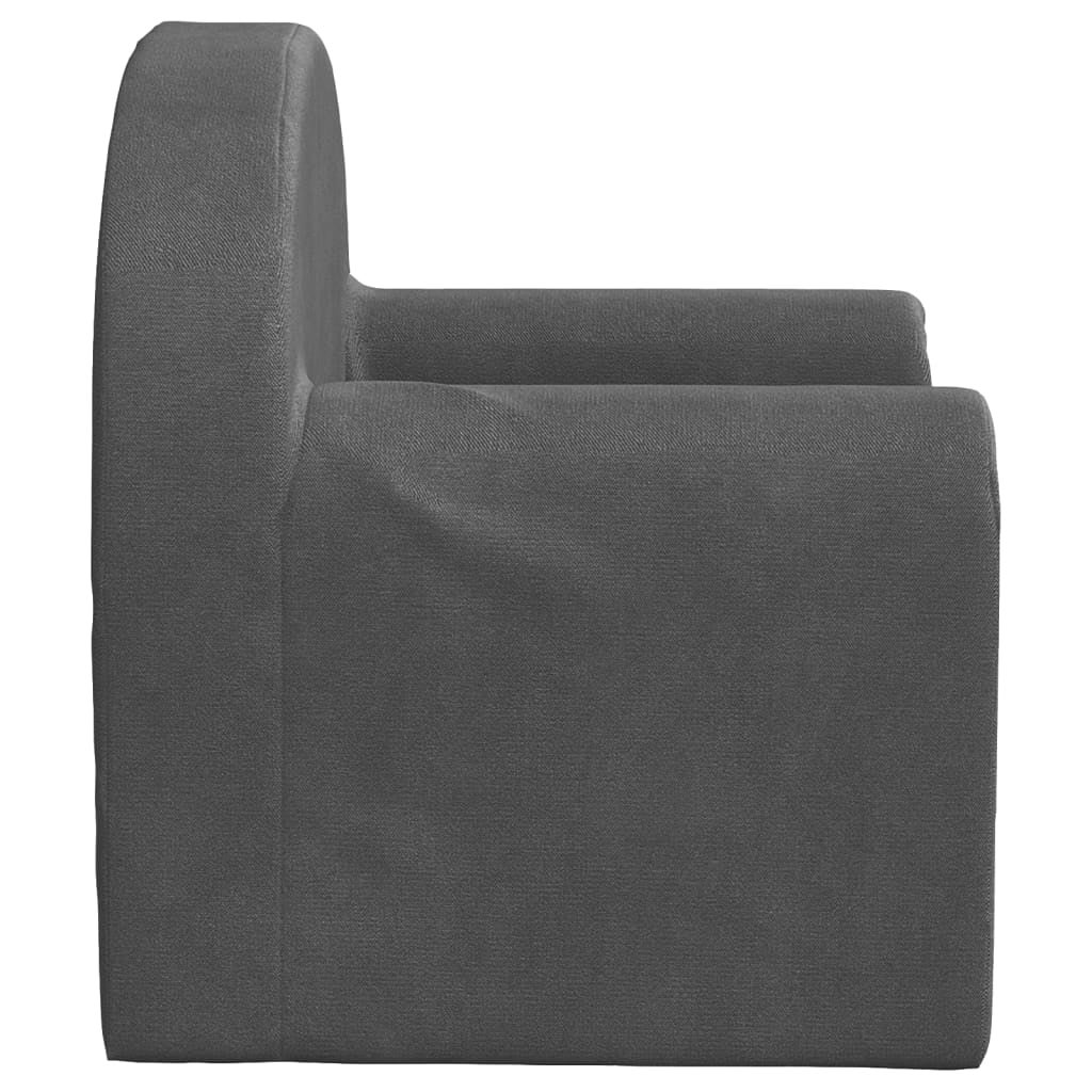 Canapé-lit pour enfants anthracite peluche douce - 5