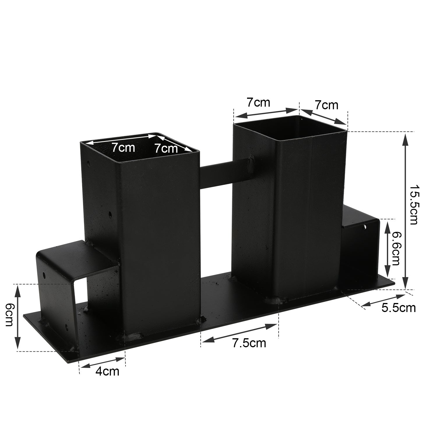 Set Di 8 Supporti Per Legna Da Ardere ASN - In Metallo, Per Interni Ed Esterni, 30x10x15 Cm