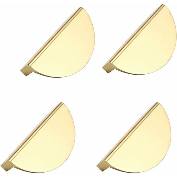 Set de 4 mânere de dulap din metal auriu, mânere de mobilier de birou, mânere de noptieră, mânere de comodă, mânere de dulap de bucătărie cu șuruburi 4buc