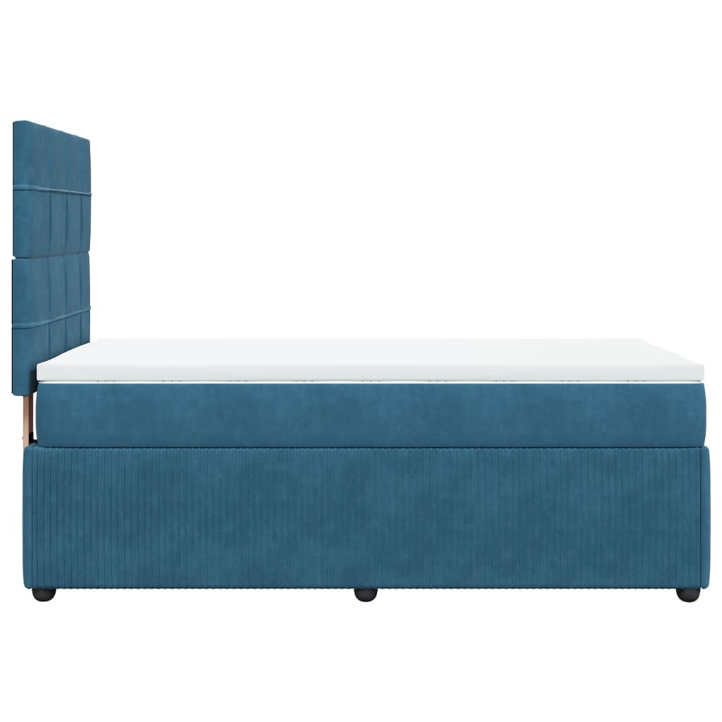 Sommier à lattes de lit avec matelas bleu 100x200 cm — COMFORTXL - 7