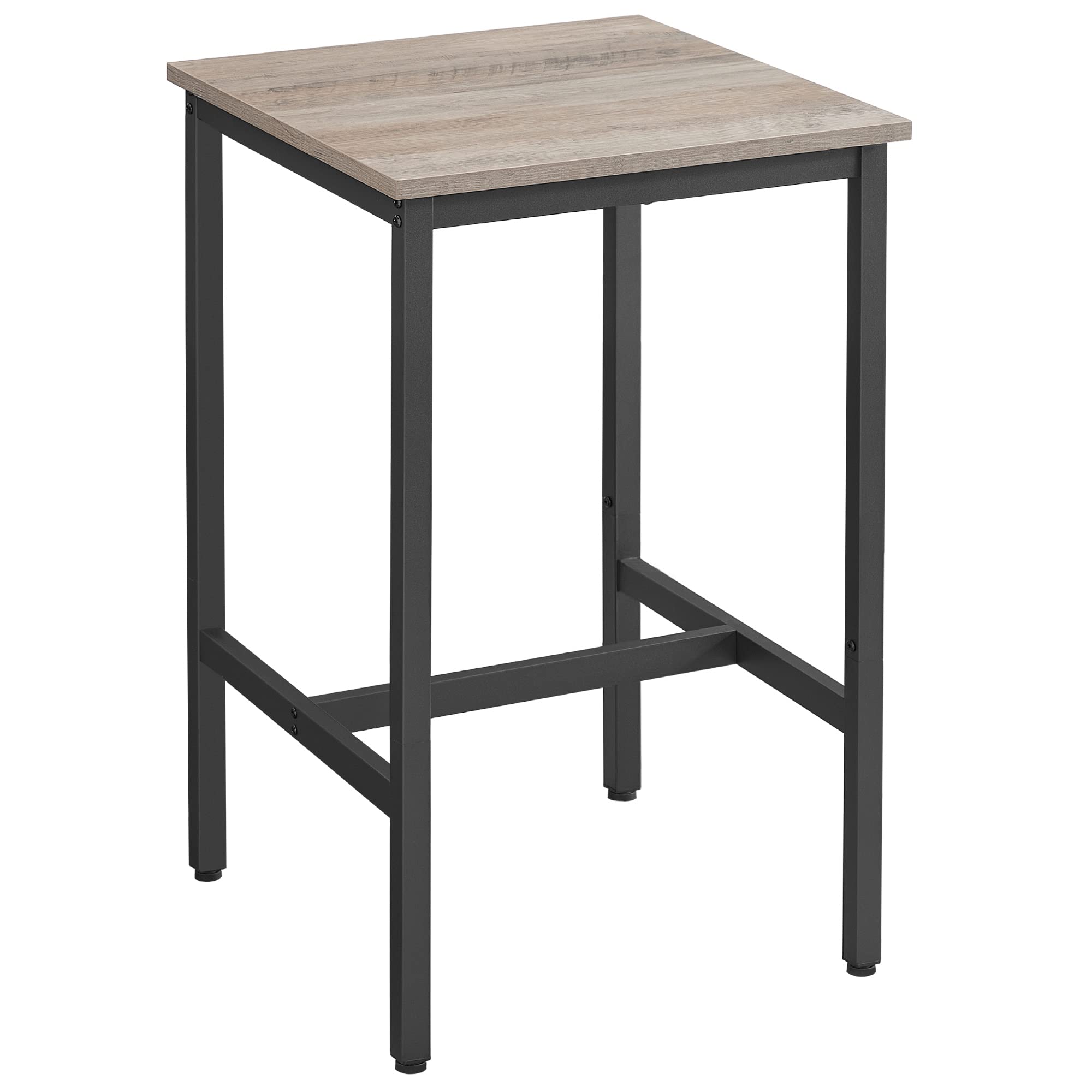 Genérico Mesa De Bar Industrial Cuadrada De Acero Cocina Ergonómica - Greige - Imagen 3