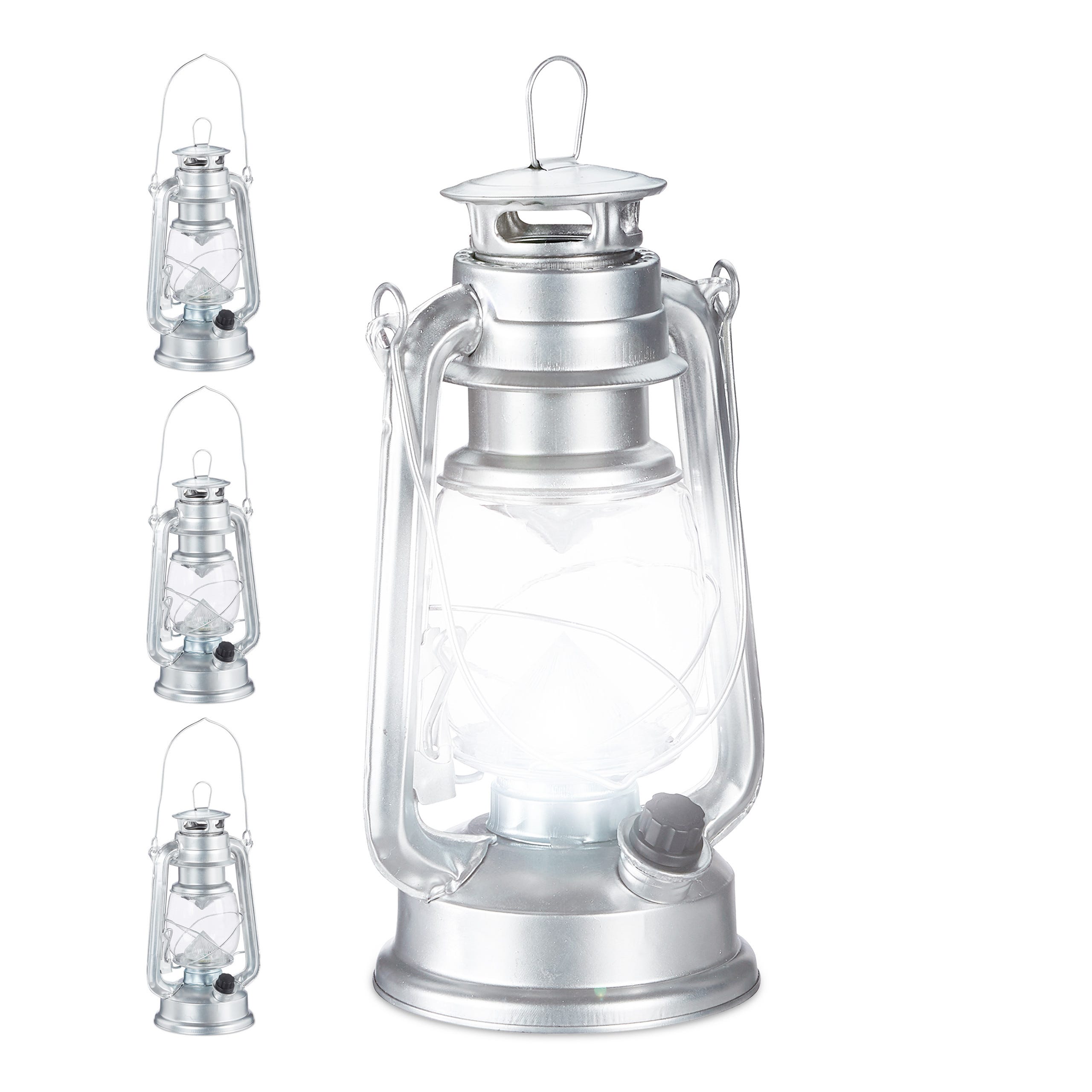 Lanterne tempête LED, lampe en métal, luminaire décoratif, look vintage 12,5cm H30cm Lanterne tempête LED, lampe en métal, luminaire décoratif, look vintage 12,5cm H30cm