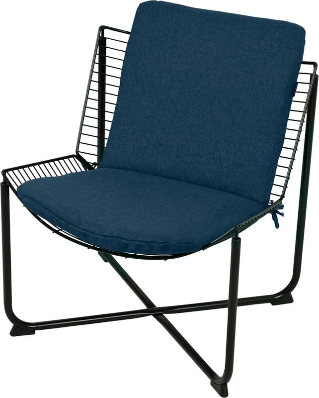 Poduszka na fotel metalowy AMPO Skalboda morski gładki 1 szt.