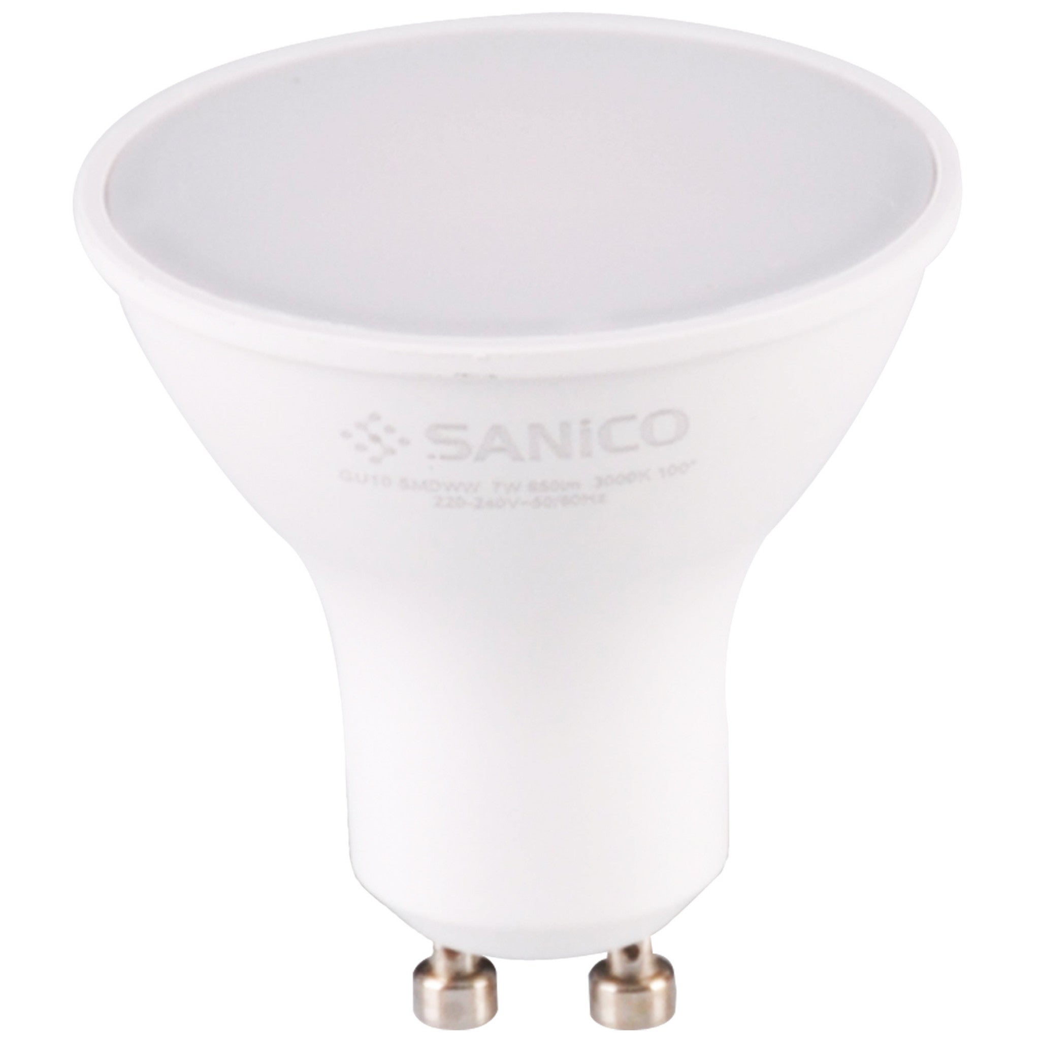Żarówka LED SMD GU10 7W reflektor mleczna Ciepła biel 3000K 650lm Polux