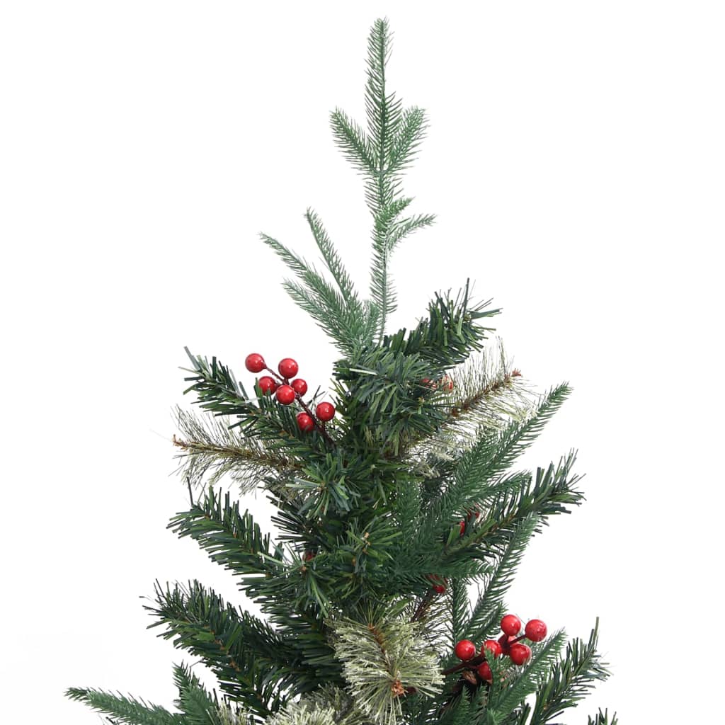 Sapin de Noël avec pommes de pin Vert 225 cm PVC et PE - 8