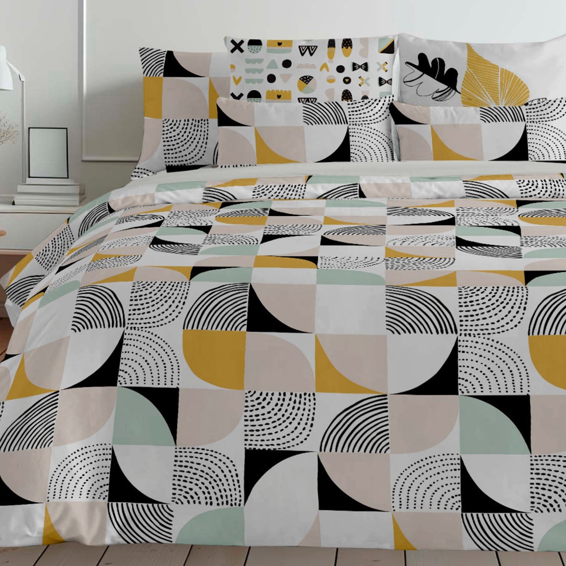 Capa de edredão em algodão com botões Anna - 200x200 cm - 2