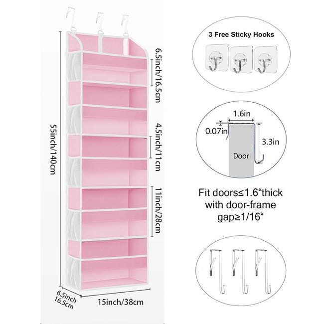 Organizer da appendere alla porta a 4 livelli con finestra Organizer da appendere alla porta a 4 livelli con finestra