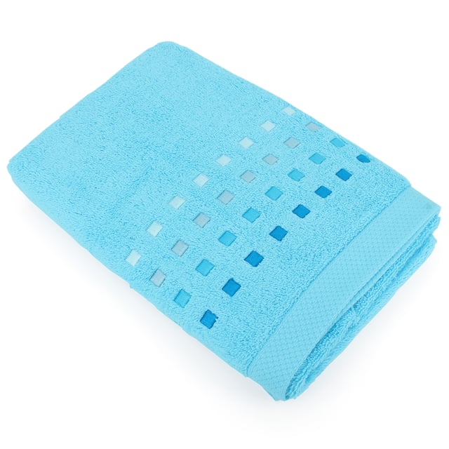 Drap de douche 70x140 cm coton 550 g/m2 PURE PRIMAVERA Bleu Océan