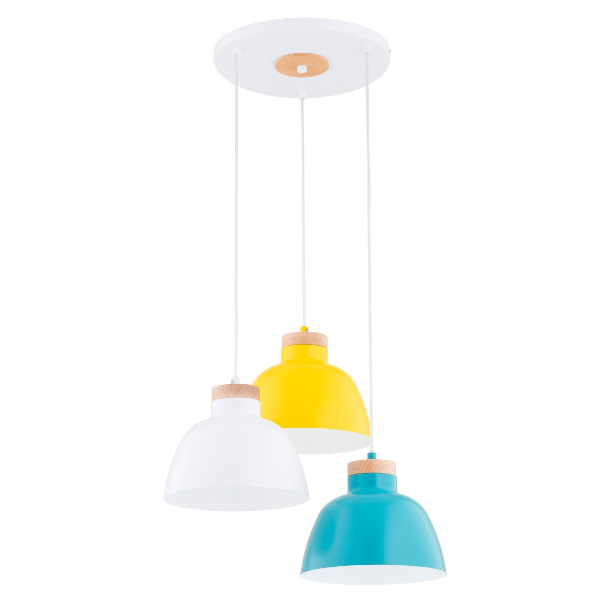 Lampa wisząca Lorien multikolor 3xE27x15W do kuchni wym: 90 x 45 x 45 cm metal Alfa