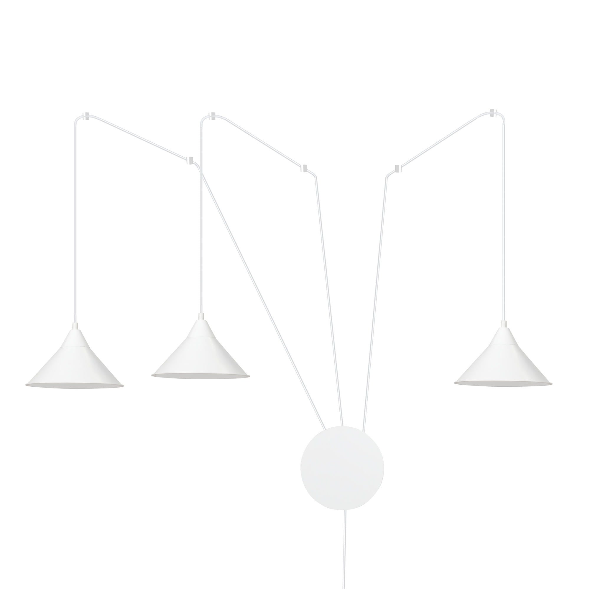 Lampa wisząca Abramo biała 3xE27x15W wym: 400 x 24 x 24 cm metal Emibig