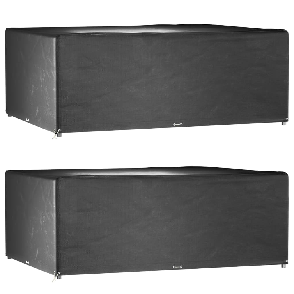 Fundas muebles jardín 2 uds | Cubiertas muebles jardín 16 ojales rectangular 300x250x90 cm CFW17042 - 2