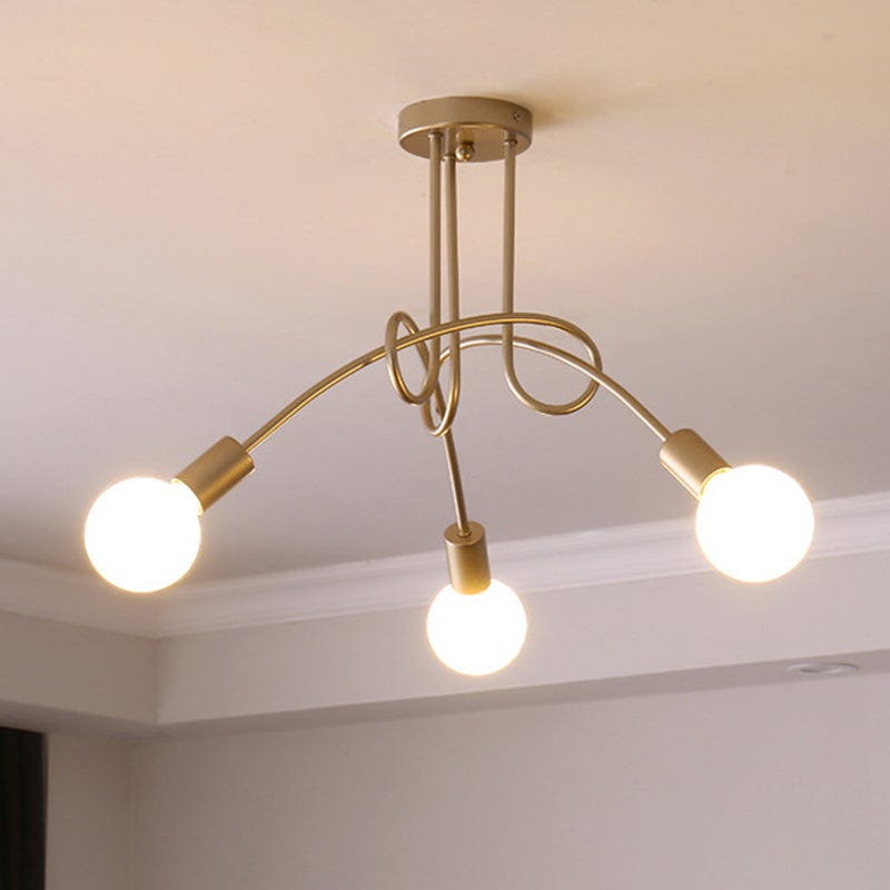 Plafonnier À 3 Lumières Lustre Au Design Rétro Géométrique En Métal Couleur Marron Rouille Mia Plafonnier À 3 Lumières Lustre Au Design Rétro Géométrique En Métal Couleur Marron Rouille Mia