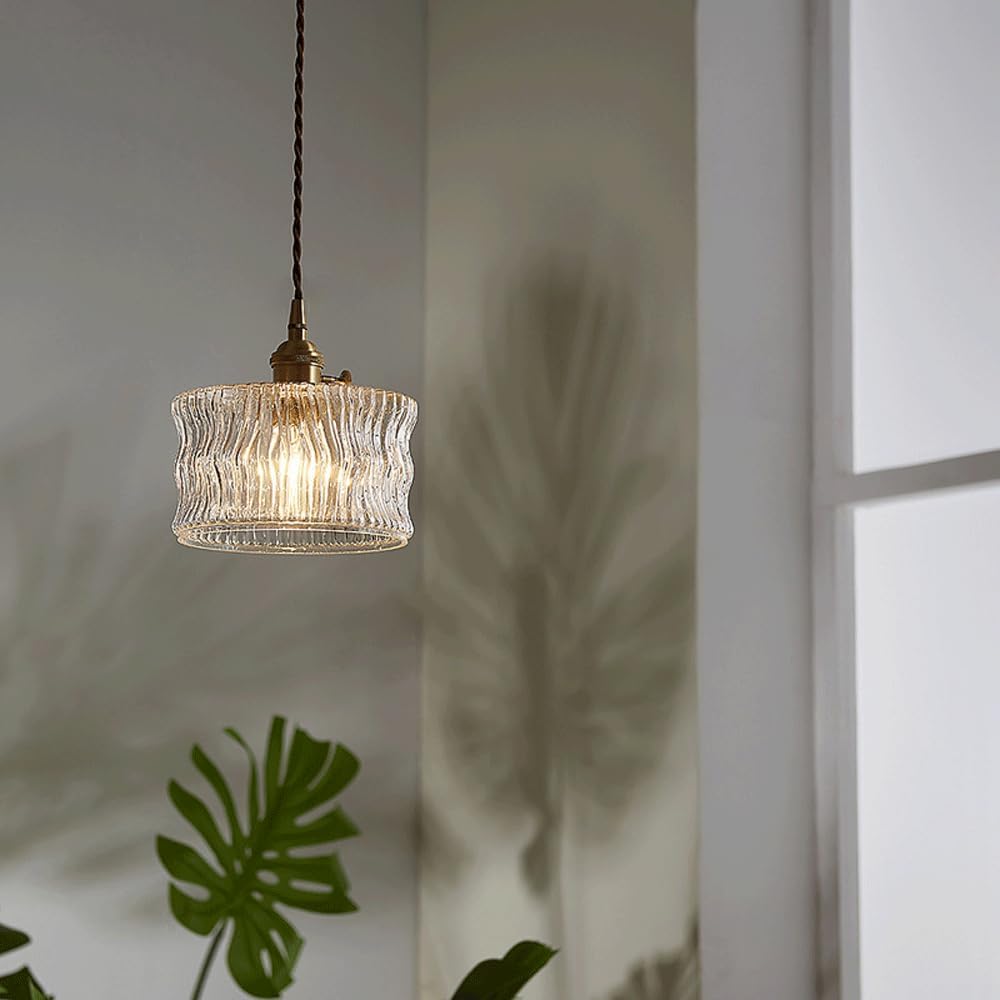 Lampa wisząca LED 4 W z ciepłym światłem – styl retro – regulowana wysokość 1,5 m – idealna do przedpokoju, salonu, na balkon (gwint E27) Ø16 cm) - 4