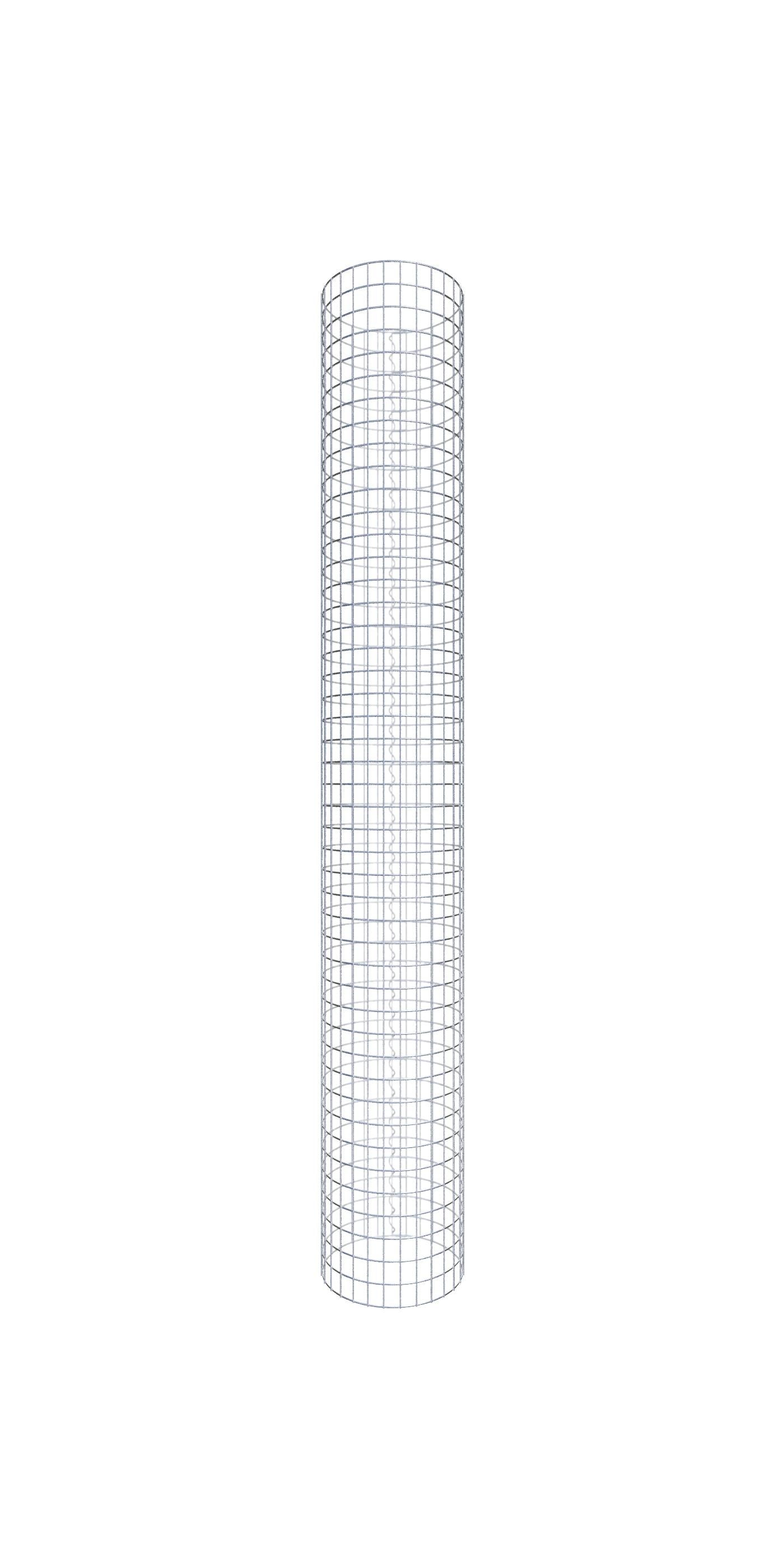 Kolumna gabionowa okrągła, średnica 47 cm, wysokość 230 cm, rozmiar oczek 5 cm x 5 cm