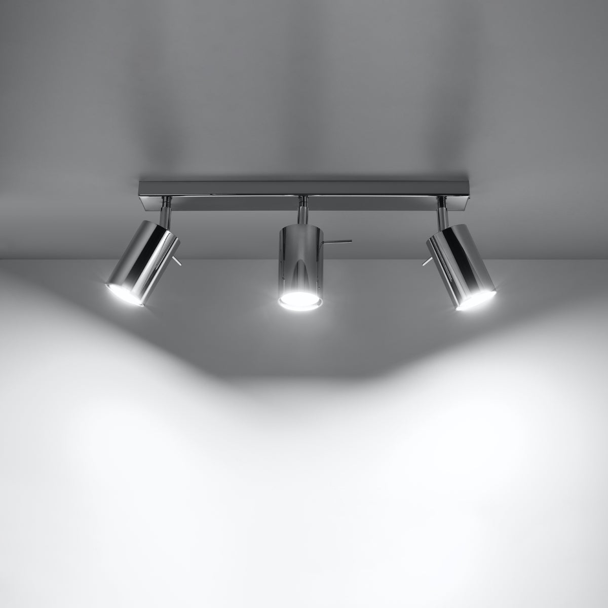 Plafon BRIIX 3 chrom LED 3000K - 45x6x16cm Sollux