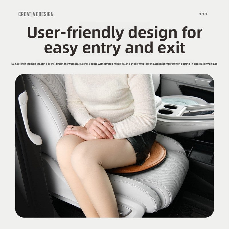 ZAEWRY Coussin rotatif à 360°, coussin d'assistance pour personnes âgées et femmes enceintes, coussin de siège multifonctionnel pour voiture (noir) - 3
