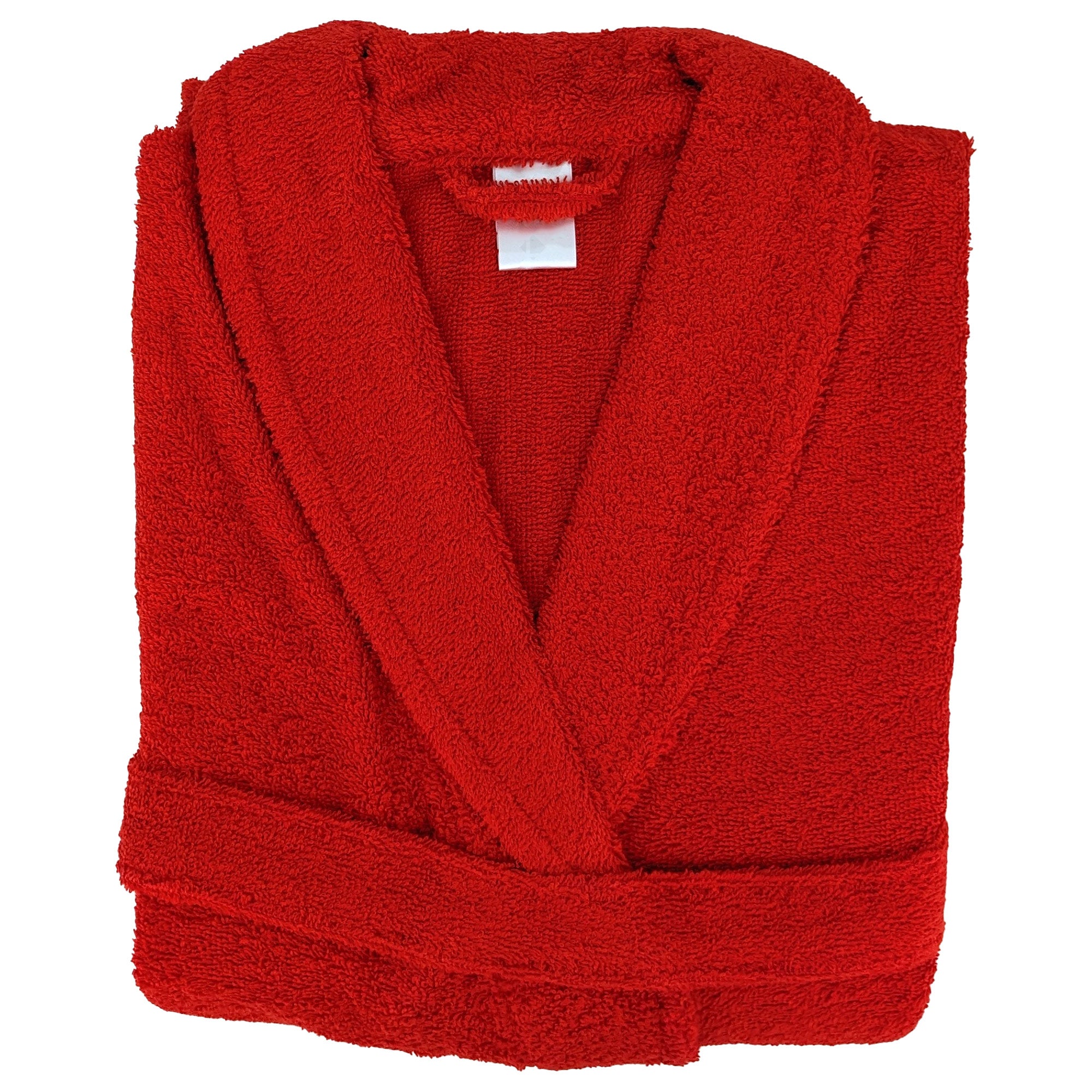 Peignoir col ch?�le adulte ALPHA coton taille L rouge | Leroy Merlin