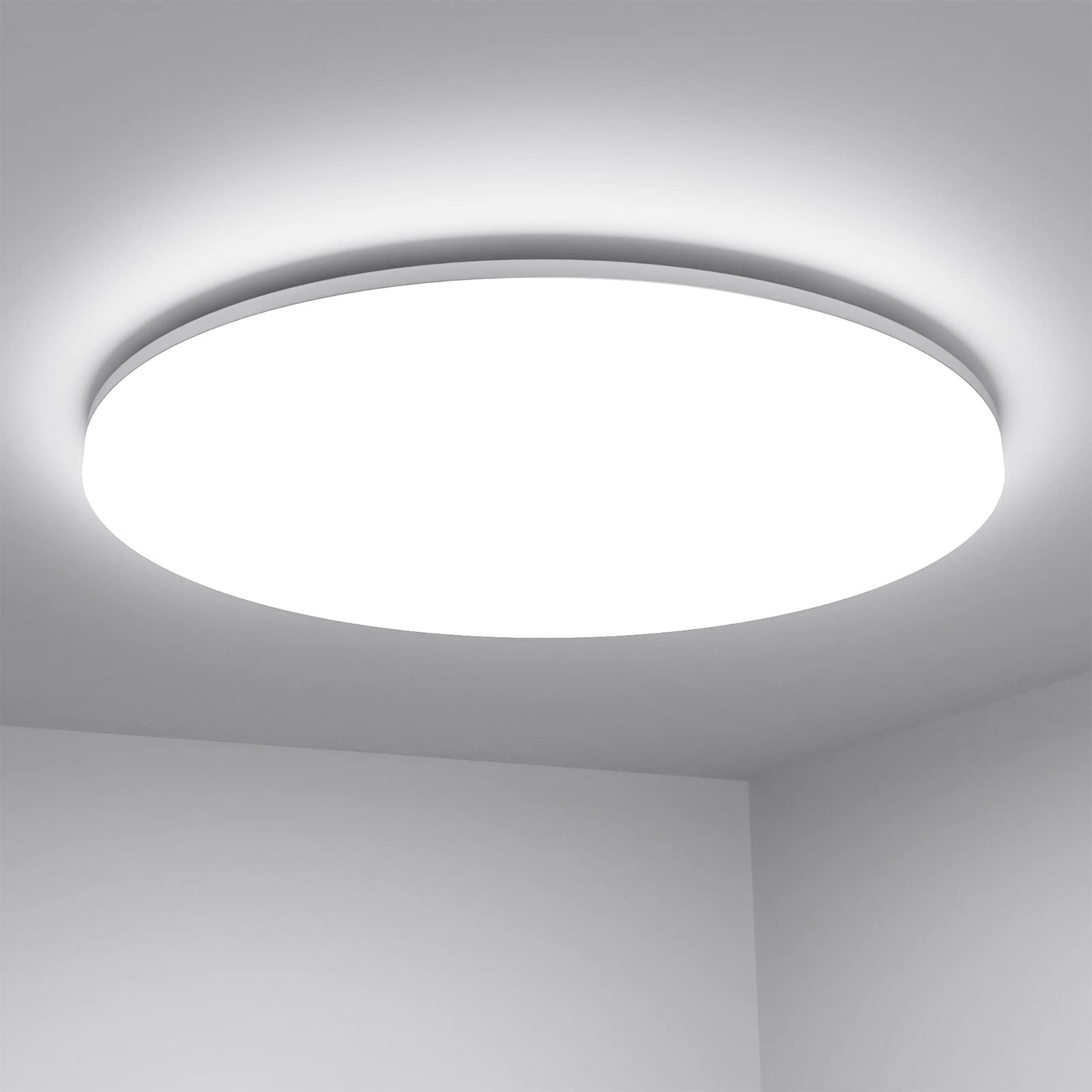 Plafon do Salonu, Plafon LED 24W 1620LM 6000K, lampa łazienkowa światło białe IP44, nowoczesny okrągły plafon o średnicy 26cm do sypialni
