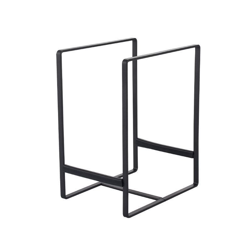 Czarny (L) 2-częściowy wielofunkcyjny ociekacz do naczyń, metalowy stojak na talerze, uchwyt na pokrywkę i przenośny uchwyt, kuchenny ociekacz do nacz