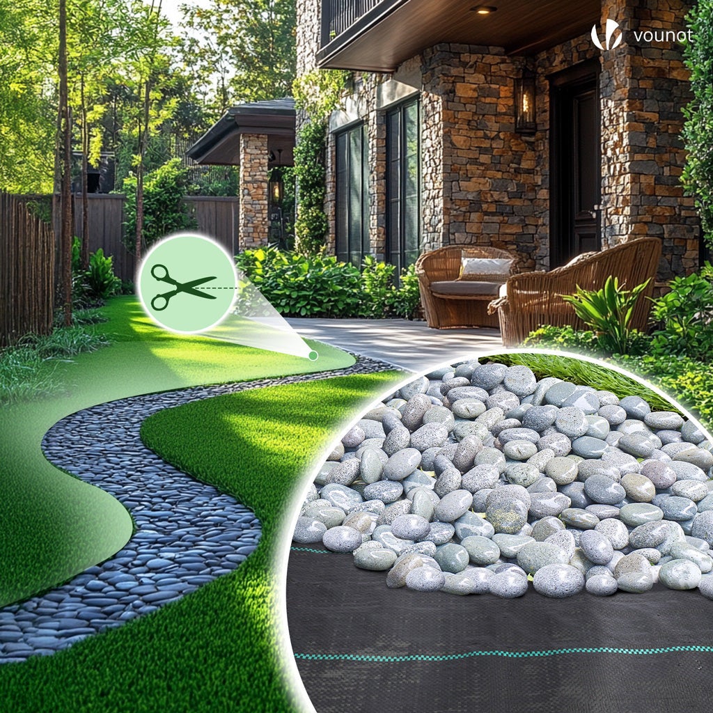 VOUNOT® Telo Pacciamatura 1m x 50m 100g/m², con 100 Picchetti a U, Telo Anti Erbacce per Orto, Giardino, Stabilizzazione UV, Nero - 4