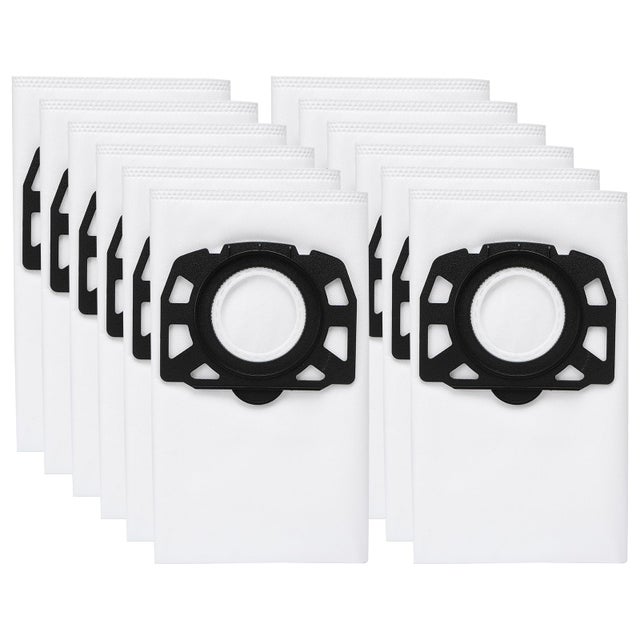 Lot de 12 sacs pour aspirateur compatibles avec Kärcher WD2 Plus/WD3/KWD1/KWD2/KWD3/WD3.200 - WD3.800 M/SE4001/SE4002, aspirateurs eau et poussière