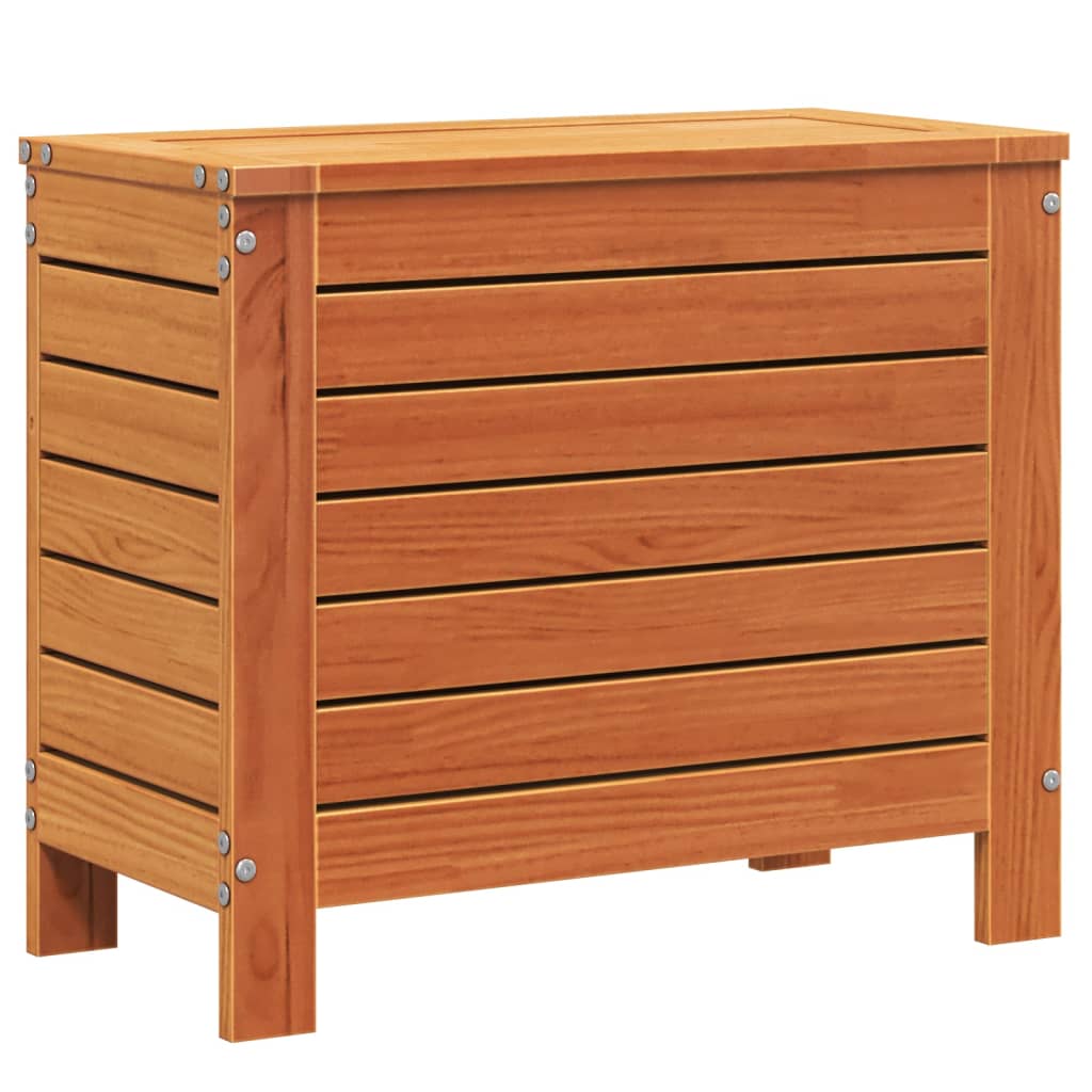 Taburete de jardín | otomana de jardín | reposapiés de jardín madera de pino marrón cera 62x31,5x52 cm cfw87183