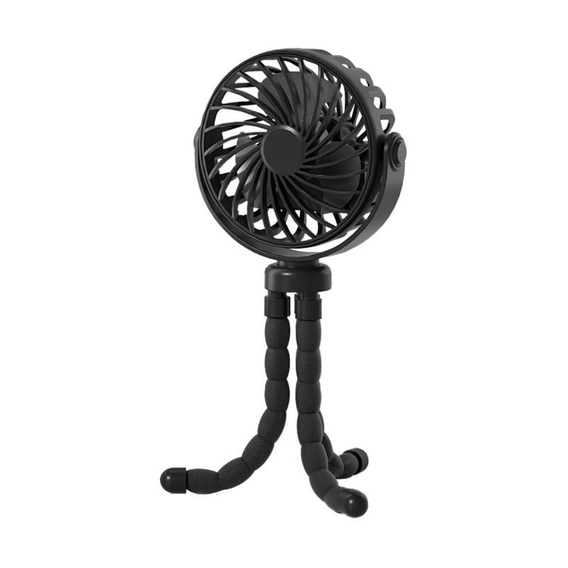 Mini ventilateur portable en forme de pieuvre, sur trépied, 3 vitesses ...