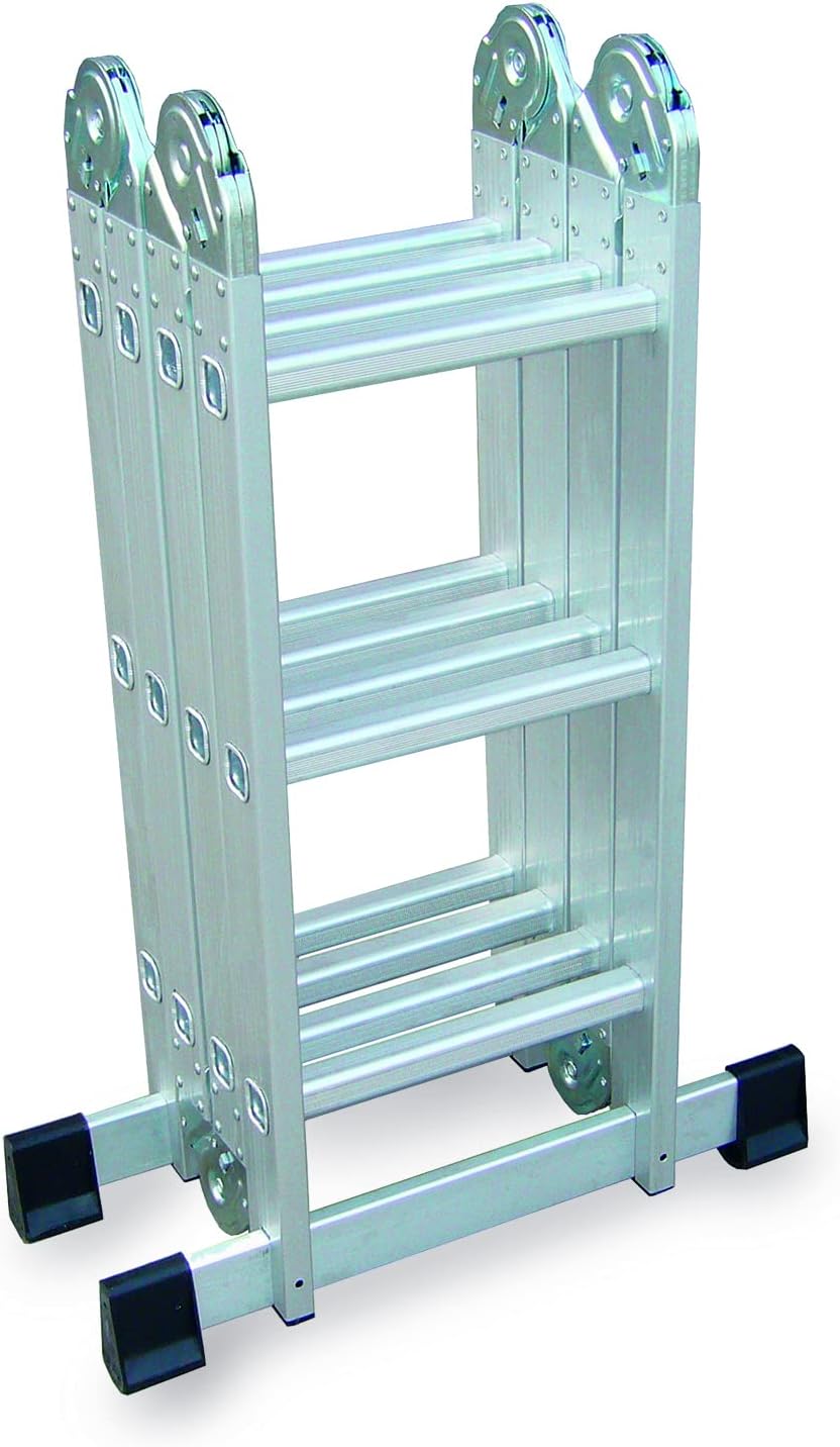 Scala A 3 Gradini In Alluminio Everest - Portata 150kg Per Casa E Fai Da Te - Leggera E Robusta - Foto 6