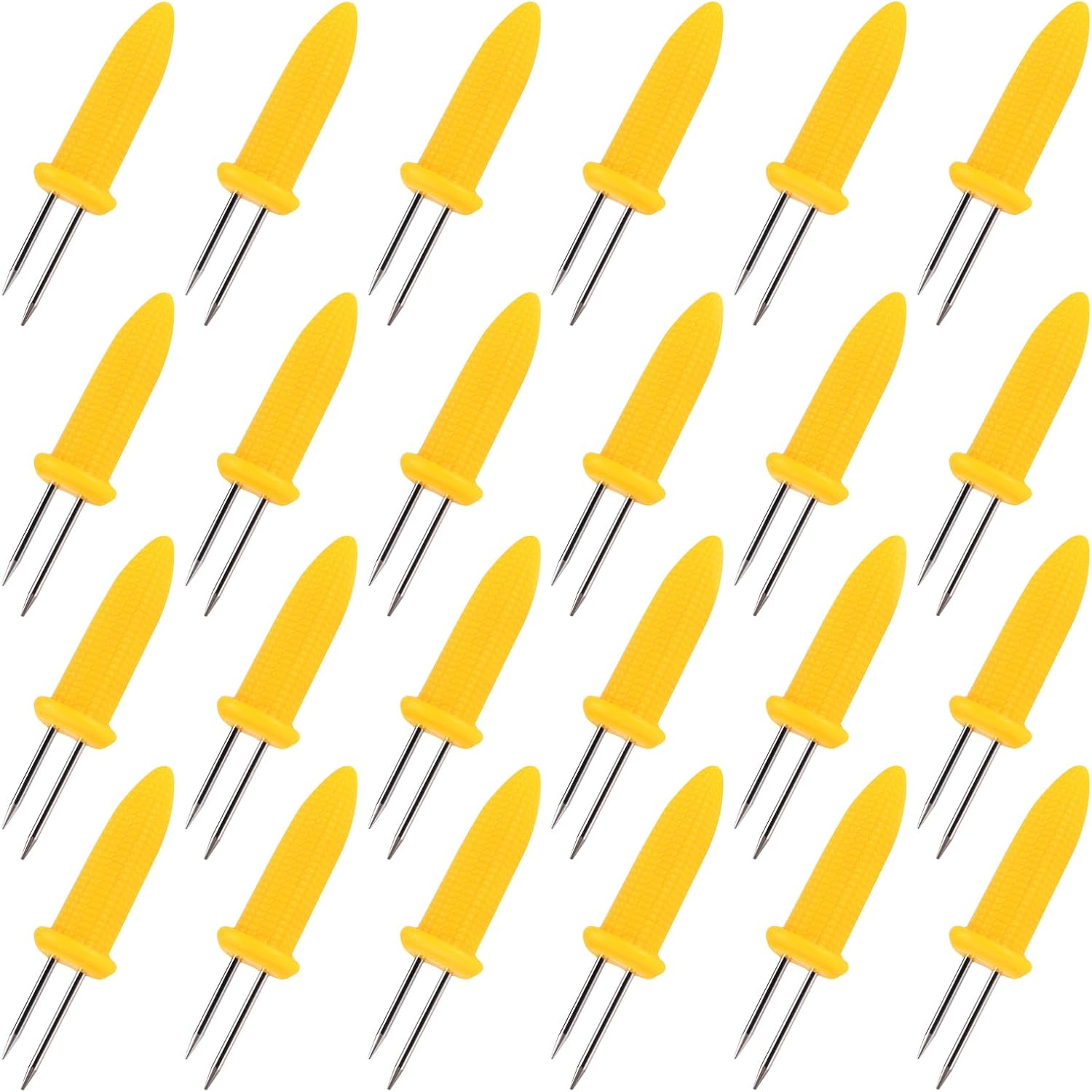 Zestaw 24 szpikulców do grillowania kukurydzy, widelców kuchennych do owoców, odpowiednich do mięsa kukurydzianego i owoców