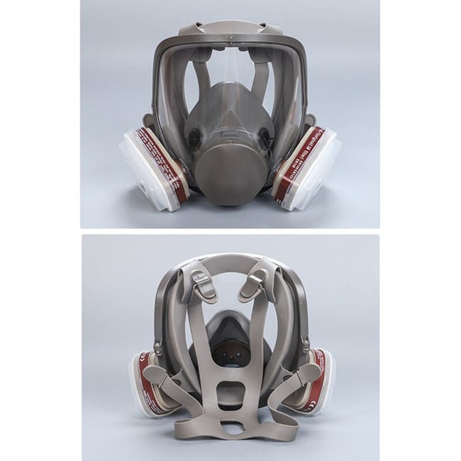 6800 Masque respiratoire complet réutilisable pour la peinture, le polissage et le soudage, masque anti poussiere, 2 types de connecteurs - 2
