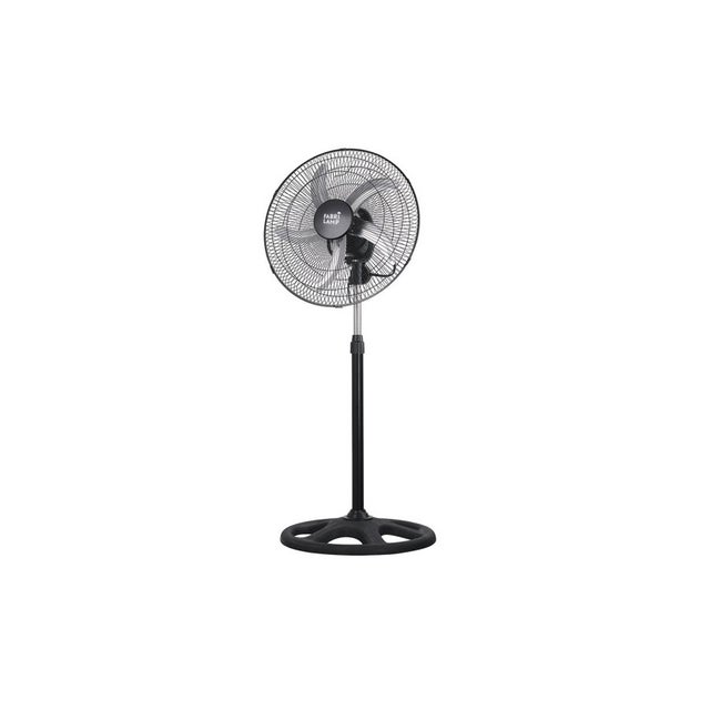 Ventilateur pied renforcé noir 5 pales en aluminium tour 360 FABRILAMP
