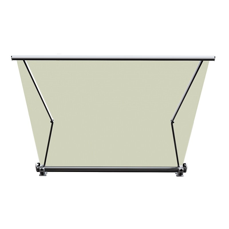 Tenda a bracci cassonata 2,5 x 2 m motorizzata e manuale per esterni per terrazza – Ecrù - 6